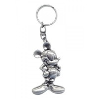 Disney Mickey Mouse Keychain Metal Plate Key Ring